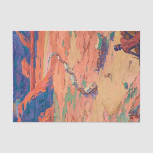 Het plaatsen van de indringers door Maynard Dixon Tissuepapier (Voorkant)