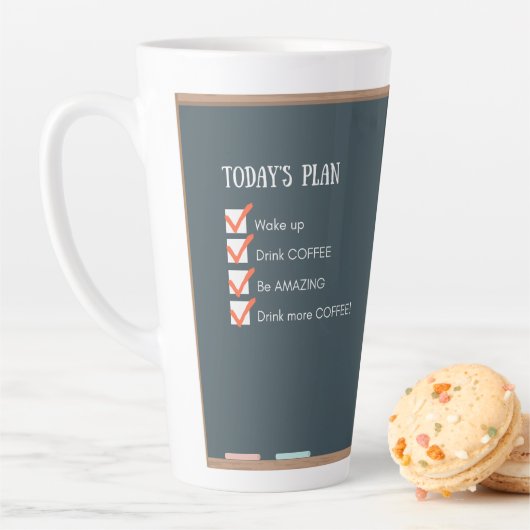 Het plan van vandaag - Funny Mug Latte Mok (In situ)