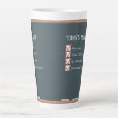 Het plan van vandaag - Funny Mug Latte Mok (Voorkant)