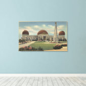 Het Planetarium in Griffith Park Canvas Afdruk (Insitu (Houten vloer))