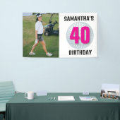 Het plannen van een LADY Golf Birthday Bash! Spandoek (Beurs)
