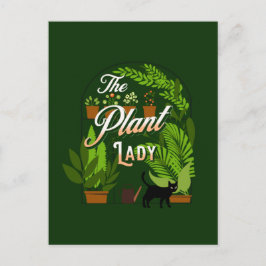 Het Plant Lady Green Thumb Houseplant verslaafd Briefkaart
