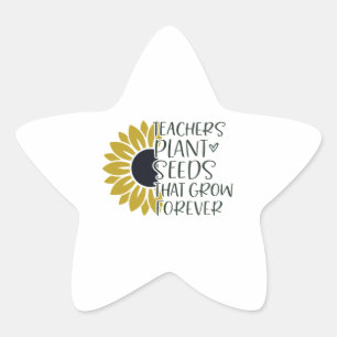 Het Plant van docenten zaaigoed dat voor altijd gr Ster Sticker