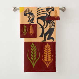 Het planten van de zaden Springtime Kokopelli Bad Handdoek