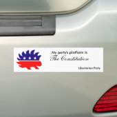 Het platform van mijn partij bumpersticker (Op auto)