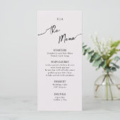 Het platte menu voor Boho Wedding. (Staand voorkant)