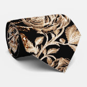 Het plein en het Roos Sepia Stropdas (Opgerold)