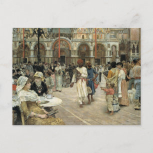 Het plein van Sint-Marcus, Venetië, 1883 door Will Briefkaart
