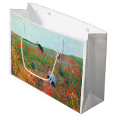 Het plukken van bloemen in een veld, Mary Cassatt Groot Cadeauzakje (Voorkant Gekanteld)