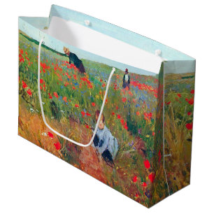 Het plukken van bloemen in een veld, Mary Cassatt Groot Cadeauzakje