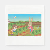 Het plukken van groenten papieren servetten (Voorkant)