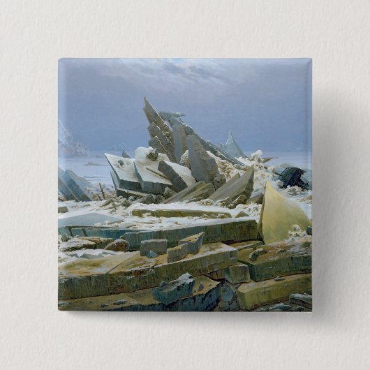 Het Polaire Zee, 1824 Vierkante Button 5,1 Cm (Voorkant)