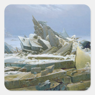 Het Polaire Zee, 1824 Vierkante Sticker