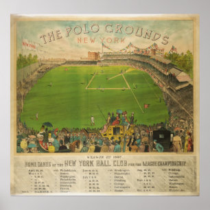 Het Polo Grounds Baseball Stadium in 1887 Poster