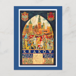 Het Poolse Vintage Poster van de Reis Briefkaart