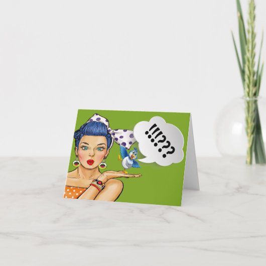 Het pop-art dankt u of Lege Nota Bedankkaart (Voorkant)