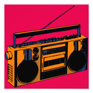 Het Pop-Art Poster van de Uitbreiding van Boombox 