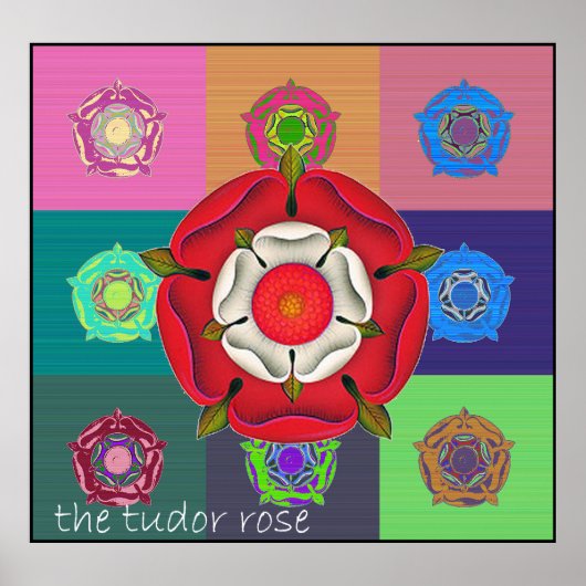 Het Pop Art Tudor-Roos Poster (Voorkant)