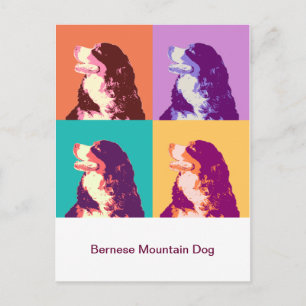 Het Pop-art van de Hond van de Berg van Bernese Briefkaart