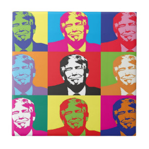Het Pop-art van Donald Trump Tegeltje