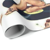 Het pop-upmeisje op record cadeaupapier (Rol Hoek)