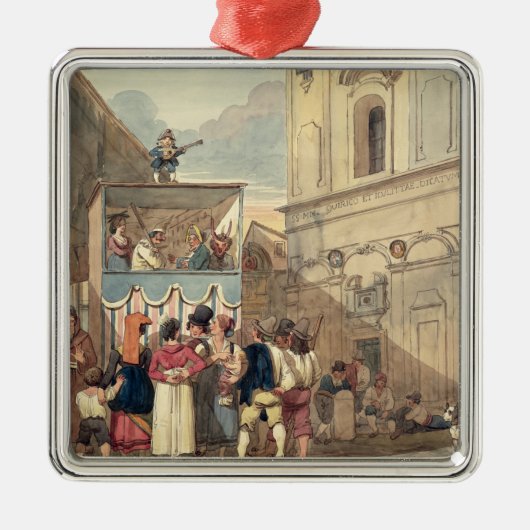 Het pop-uppet-theater metalen ornament (Voorkant)