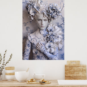 Het Porseleinen Fey Mannelijke Kunstprint Poster