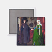 Het portret van Arnolfini, Jan van Eyck Magneet (Voorkant / Achterkant)