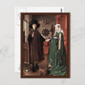 Het portret van Arnolfini op de Arnolfini-bruiloft Briefkaart (Voorkant / Achterkant)