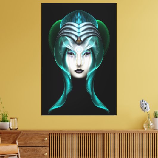 Het portret van Cyria ISO Black Canvas (Insitu (Woonkamer))