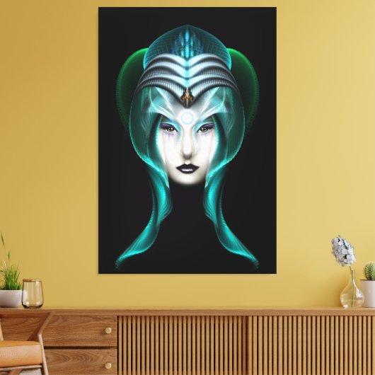 Het portret van Cyria ISO Black Canvas (Insitu (Woonkamer))