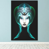 Het portret van Cyria ISO Black Canvas Afdruk (Insitu (Houten vloer))