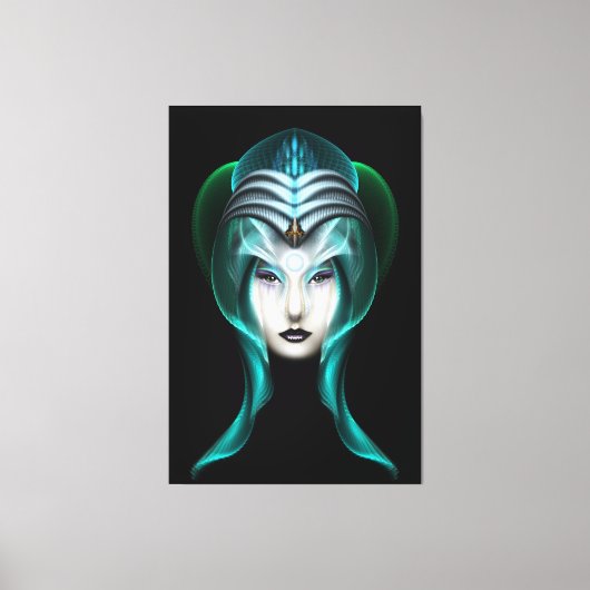Het portret van Cyria ISO Black Canvas Afdruk (Voorkant)