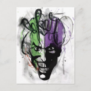 Het portret van de Joker Neon Airping Briefkaart