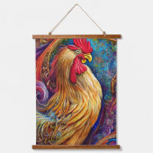 Het portret van de Rooster Hangend Wandkleed (Voorkant 2)