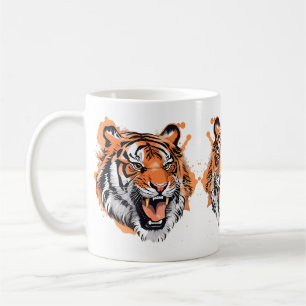 Het portret van de tijger. koffiemok