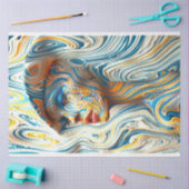 Het Portret van de vrouw Gesmolten Marmeren Effect Tissuepapier (Craft)