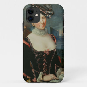Het portret van een Vrouw die een Musical Score ho iPhone 11 Hoesje