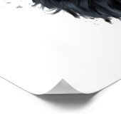 Het portret van een zwarte rode kat poster (Hoek)