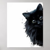 Het portret van een zwarte rode kat poster (Voorkant)