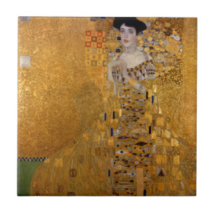Het portret van Gustav Klimt // Adele Bloch-Bauer. Tegeltje