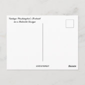 Het portret van  Patriottisch George Washington Briefkaart (Achterkant)