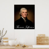 Het portret van Rembrandt Peale van Thomas Jeffers Poster (Keuken)