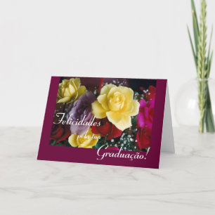 Het Portugees: Graduação/de bloemen van Afstuderen Kaart