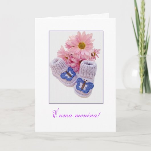 Het Portugees: Het is een Meisje! É uma menina! 1 Aankondiging (Voorkant)