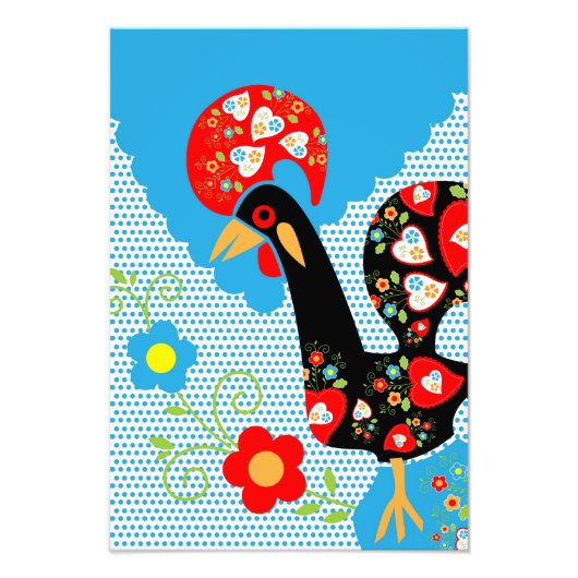 Het Portugese rooster van Barcelona Foto Afdruk (Voorkant)