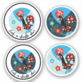 Het Portugese rooster van Barcelona Sticker (Voorkant)