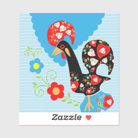 Het Portugese rooster van Barcelona Sticker (Vel)