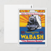 Het Poster Bannerroute wassen Briefkaart (Voorkant / Achterkant)