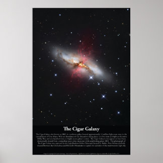 Het Poster Cigar Galaxy (M82)